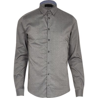 Mid grey Vito smart shirt